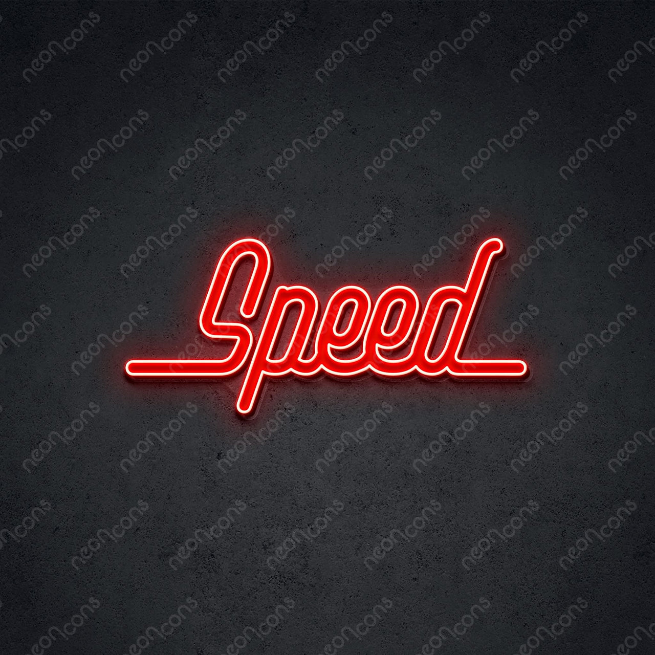 "Speed" LED Neon x Print 75cm (2.5ft) / Red / LED Neon x Print by Neon Icons