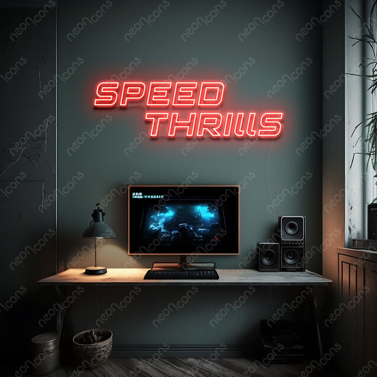 "Speed Thrills" LED Neon by Neon Icons