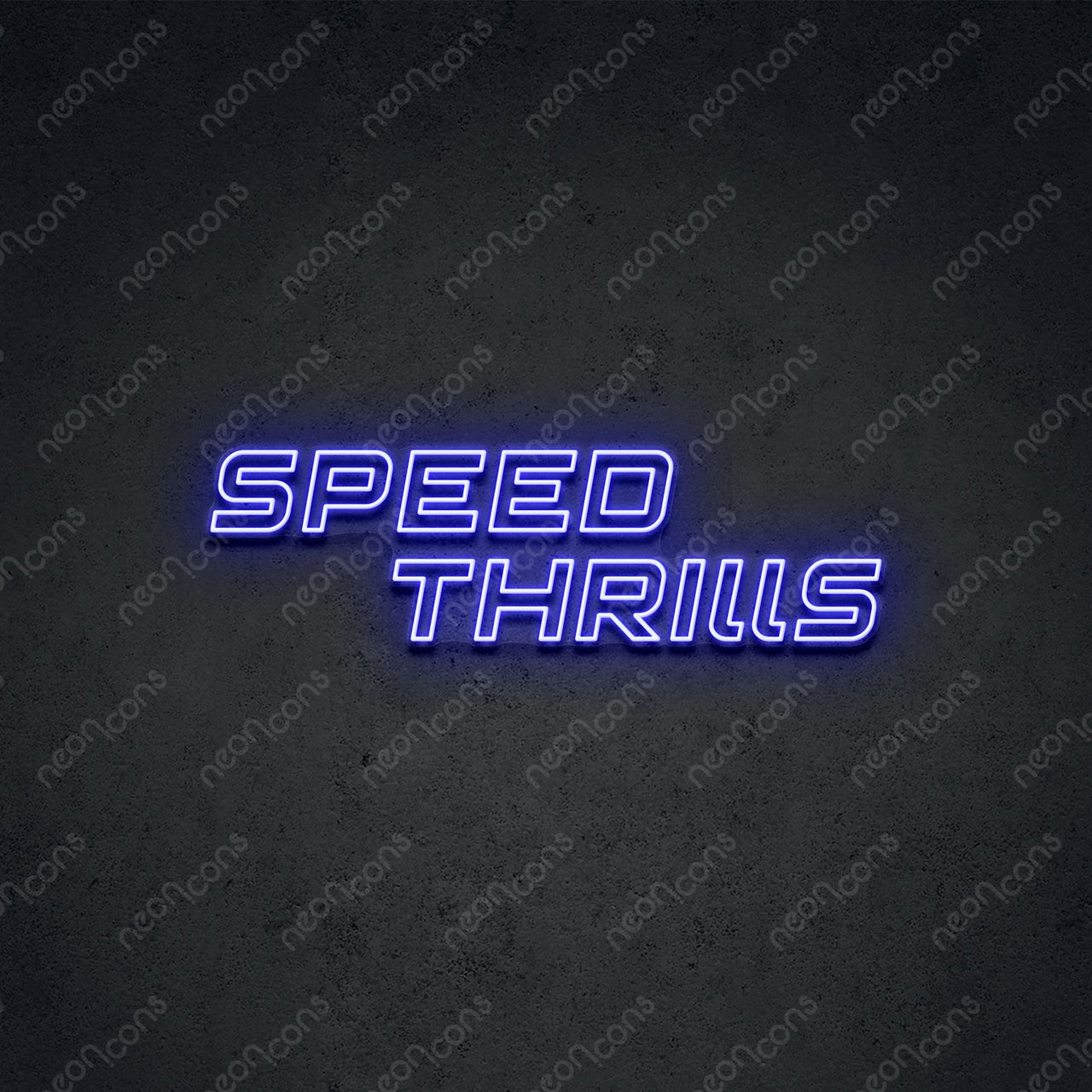 "Speed Thrills" LED Neon 90cm (3ft) / Blue / LED Neon by Neon Icons