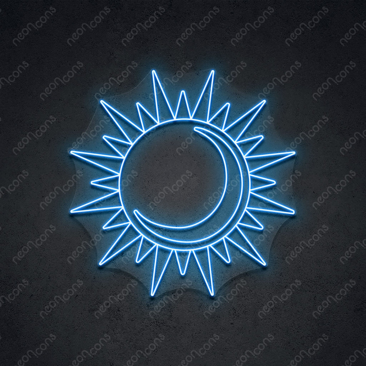 "Sun & Moon" LED Neon 60cm (2ft) / Ice Blue / LED Neon by Neon Icons