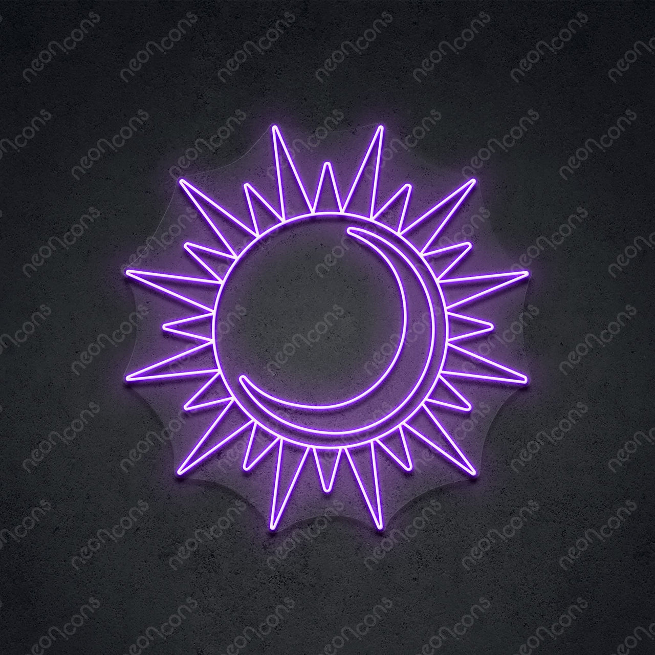 "Sun & Moon" LED Neon 60cm (2ft) / Purple / LED Neon by Neon Icons