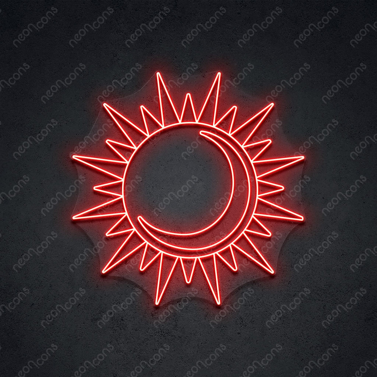 "Sun & Moon" LED Neon 60cm (2ft) / Red / LED Neon by Neon Icons