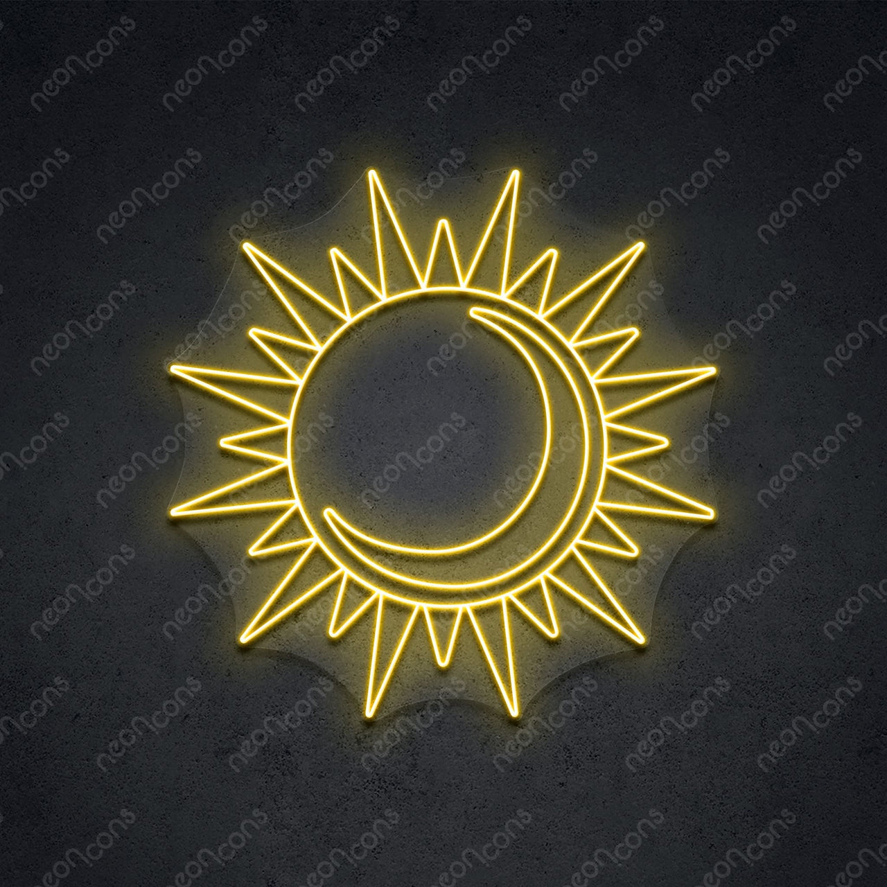 "Sun & Moon" LED Neon 60cm (2ft) / Yellow / LED Neon by Neon Icons