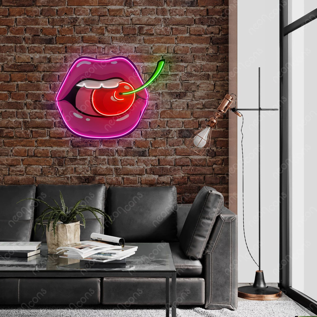 "Sweet Cherry Flavor" LED Neon x Print by Neon Icons