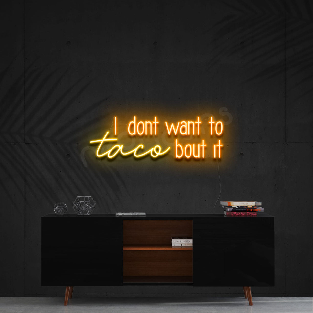 "Taco Bout It" Neon Sign 60cm (2ft) / Orange & Yellow / LED by Neon Icons