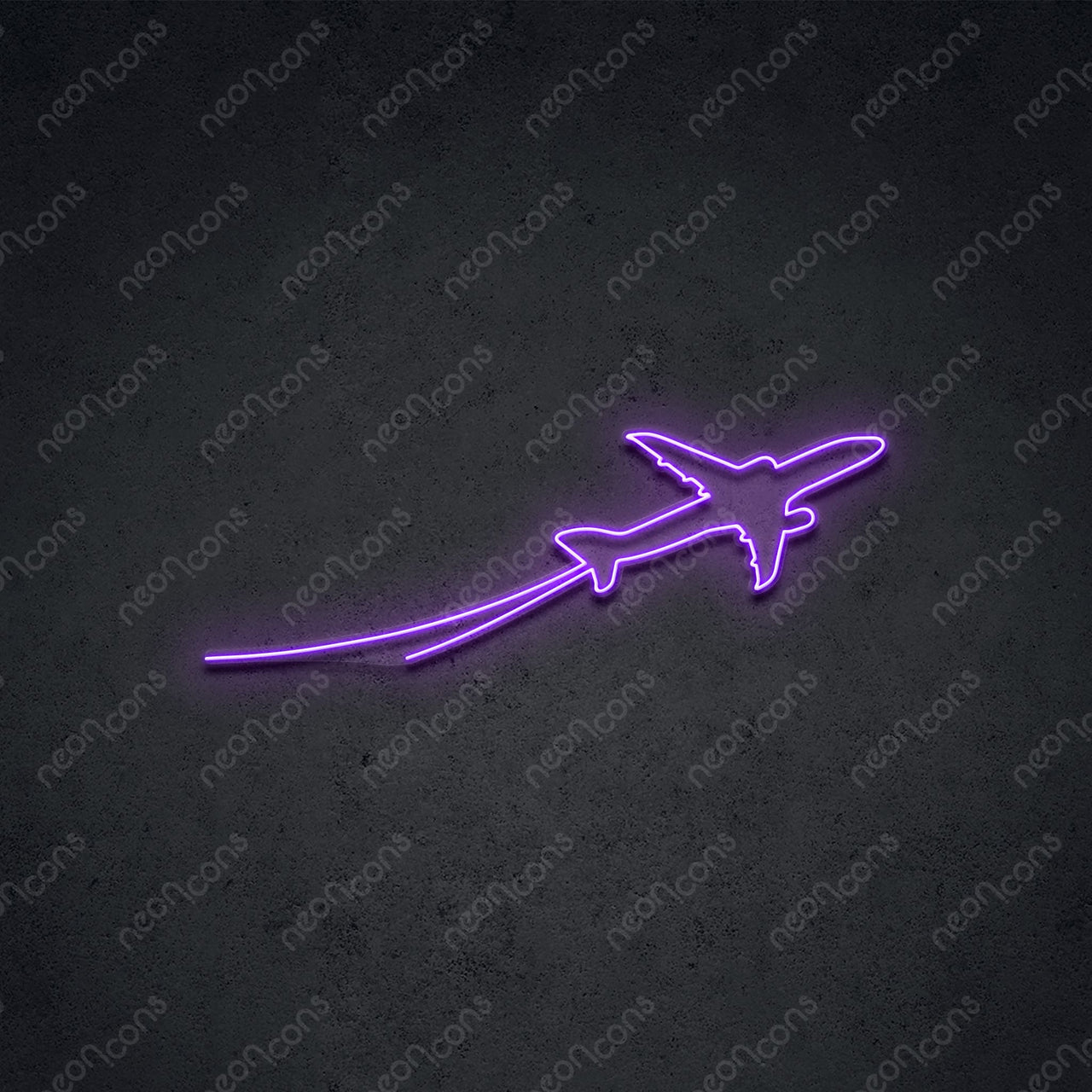 "Take Off" LED Neon 90cm (3ft) / Purple / LED Neon by Neon Icons