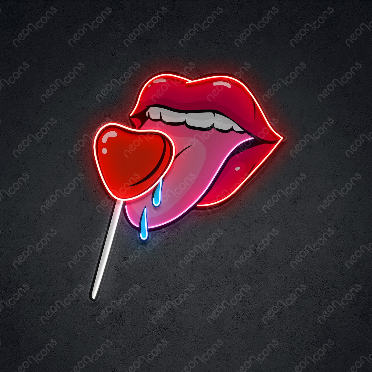 "Taste of Love" LED Neon x Print 45cm (1.5ft) / Red / LED Neon x Print by Neon Icons