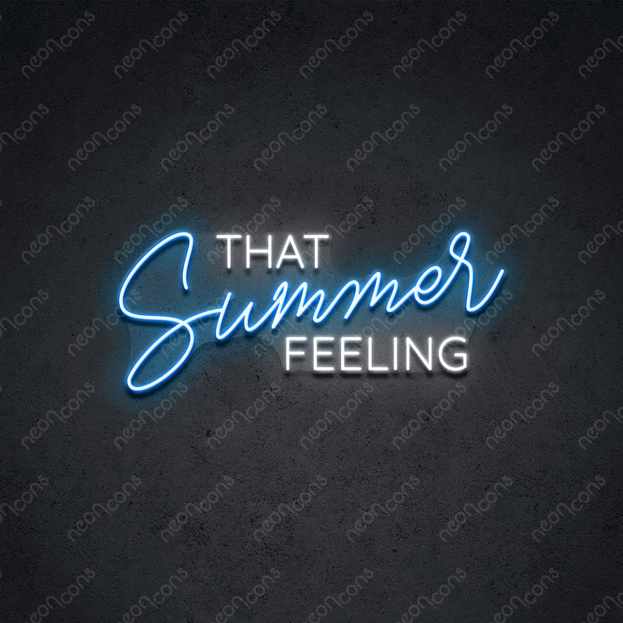 "That Summer Feeling" LED Neon 60cm (2ft) / Ice Blue / LED Neon by Neon Icons