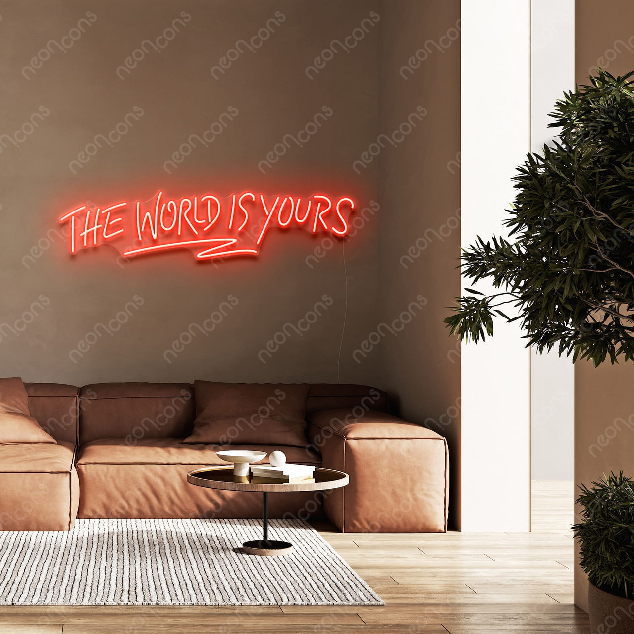 "The World Is Yours" Neon Sign by Neon Icons