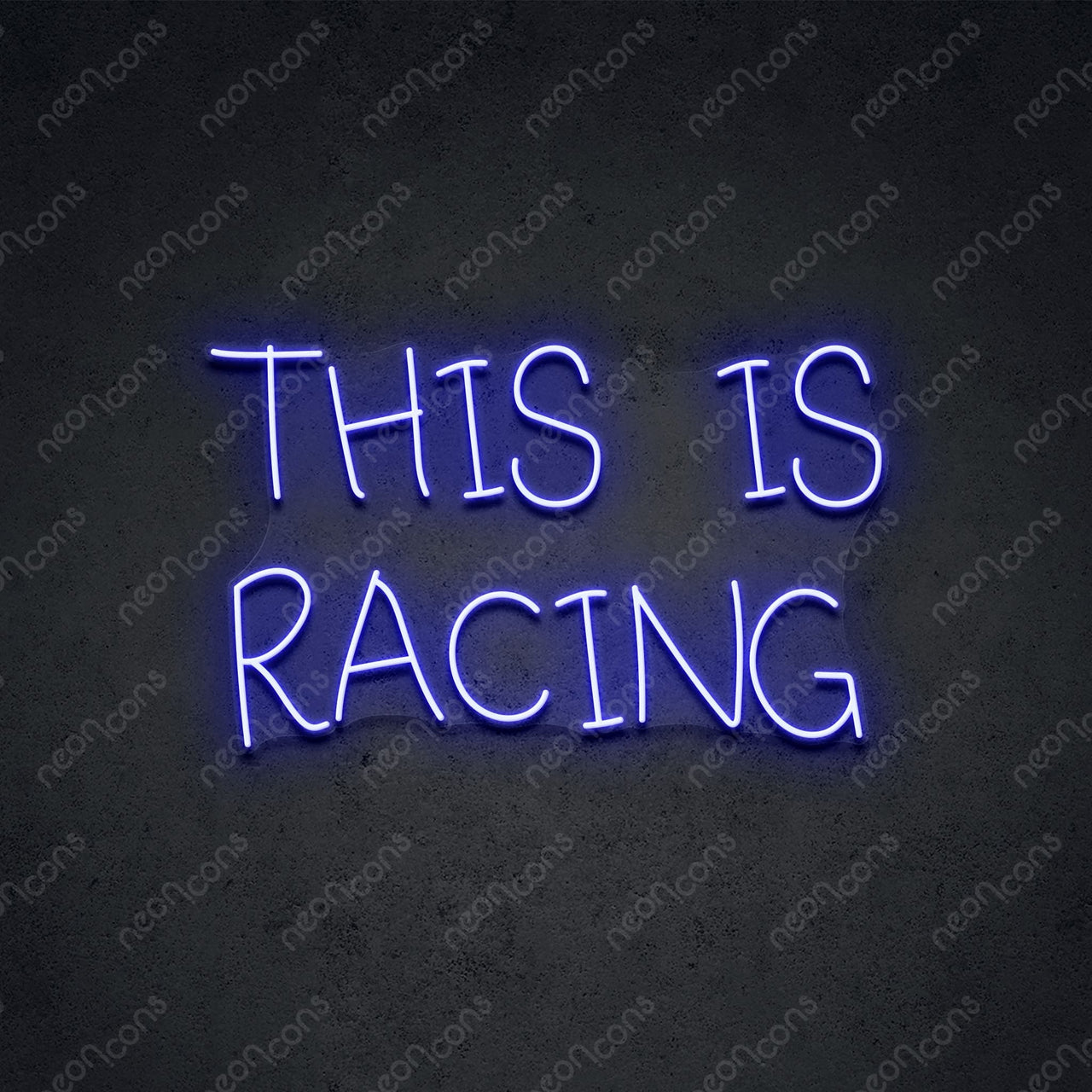 "This is Racing" LED Neon 60cm (2ft) / Blue / LED Neon by Neon Icons