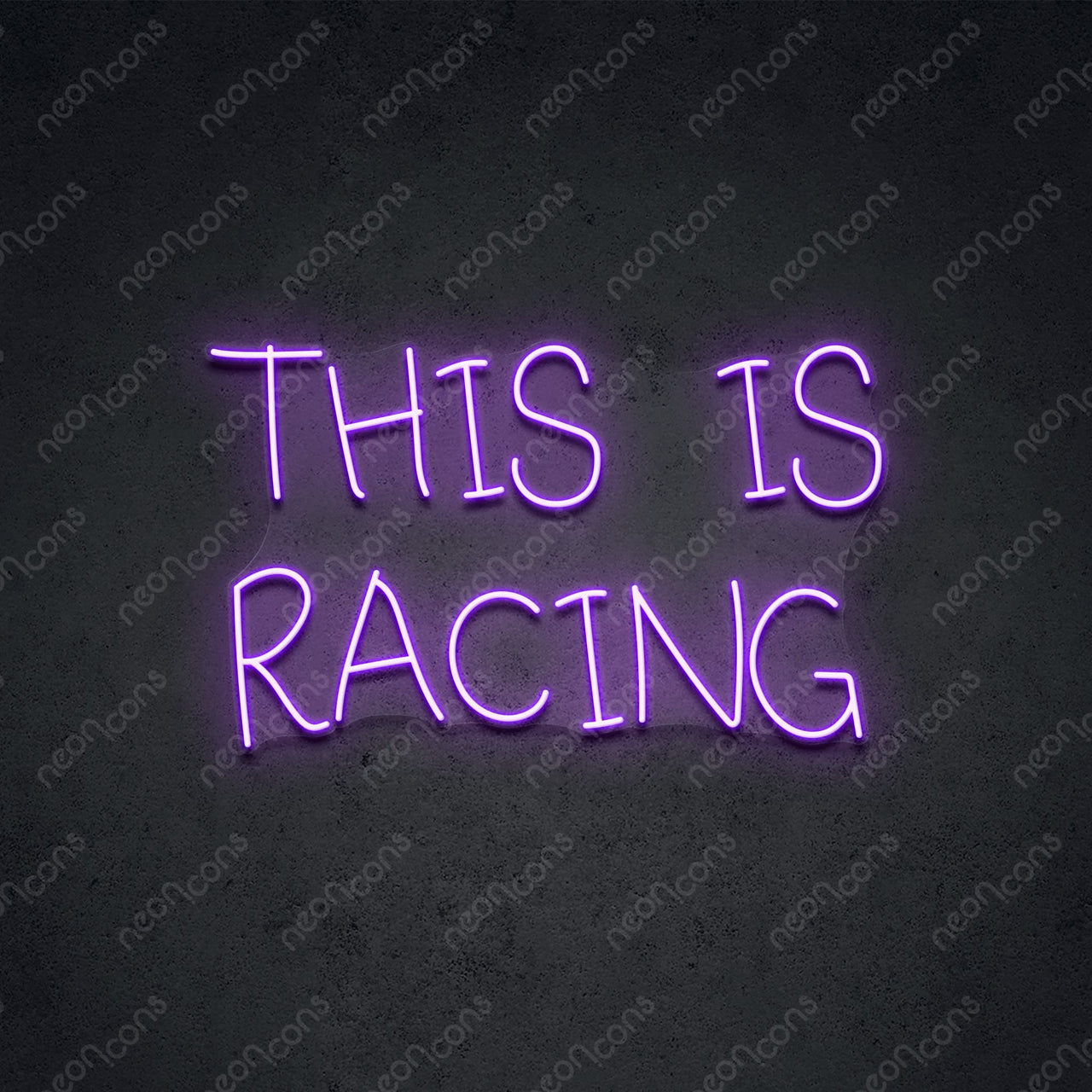 "This is Racing" LED Neon 60cm (2ft) / Purple / LED Neon by Neon Icons