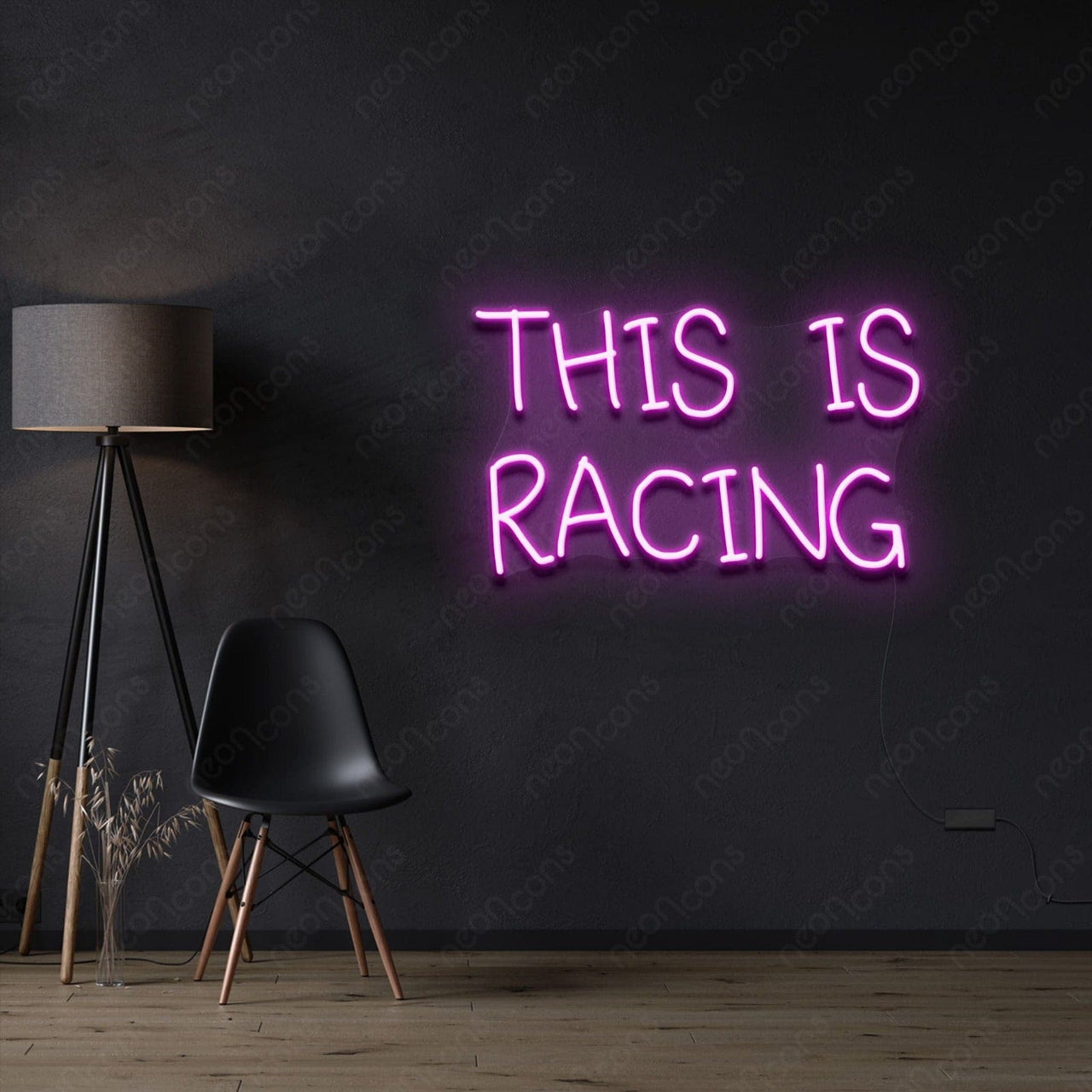 "This is Racing" Neon Sign 60cm (2ft) / Pink / LED Neon by Neon Icons