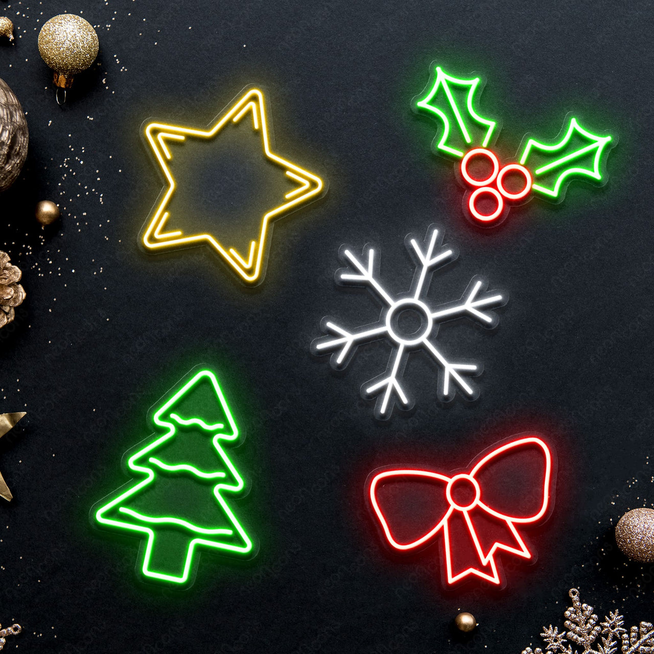 "Traditional Christmas Collection" Neon Signs by Neon Icons