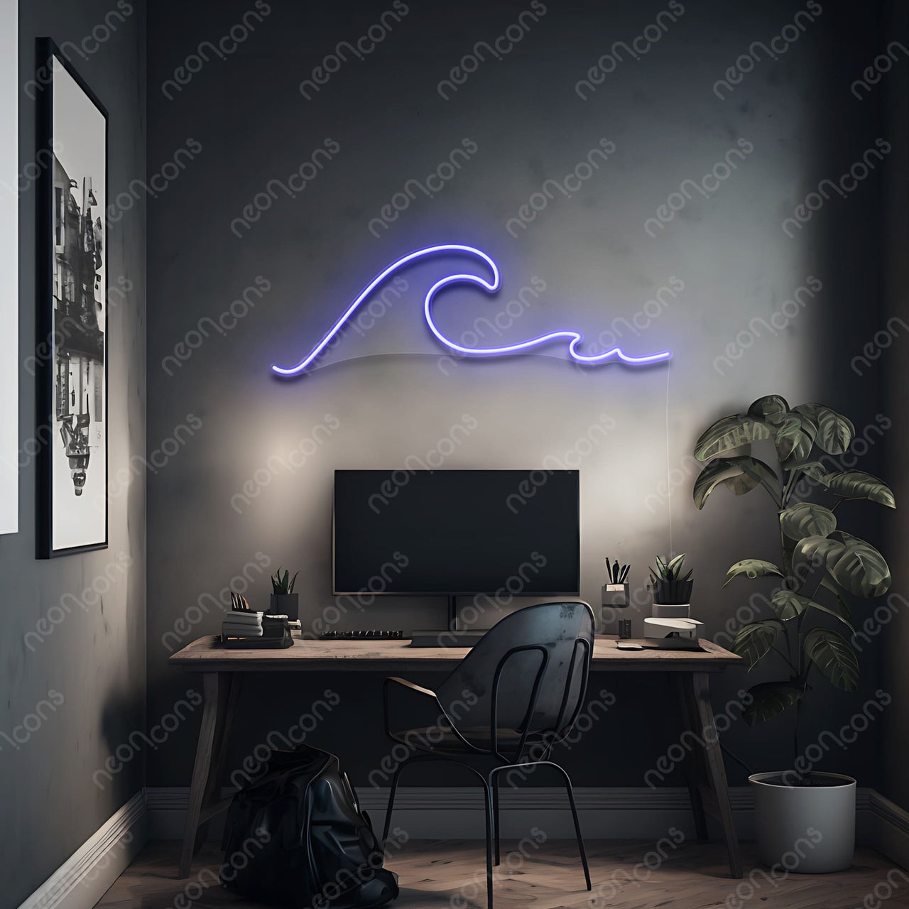 "Wavy" LED Neon by Neon Icons