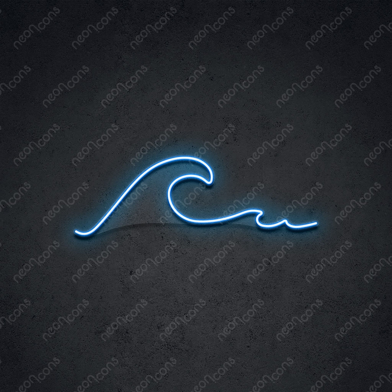 "Wavy" LED Neon 45cm (1.5ft) / Ice Blue / LED Neon by Neon Icons