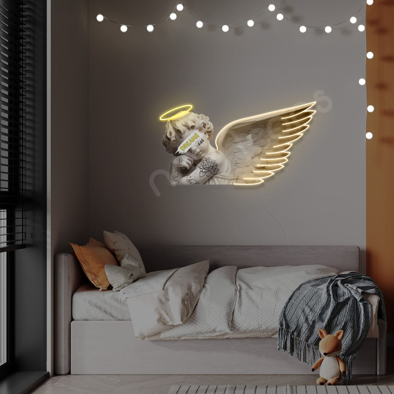 "Winging it" LED Neon x Acrylic Artwork by Neon Icons