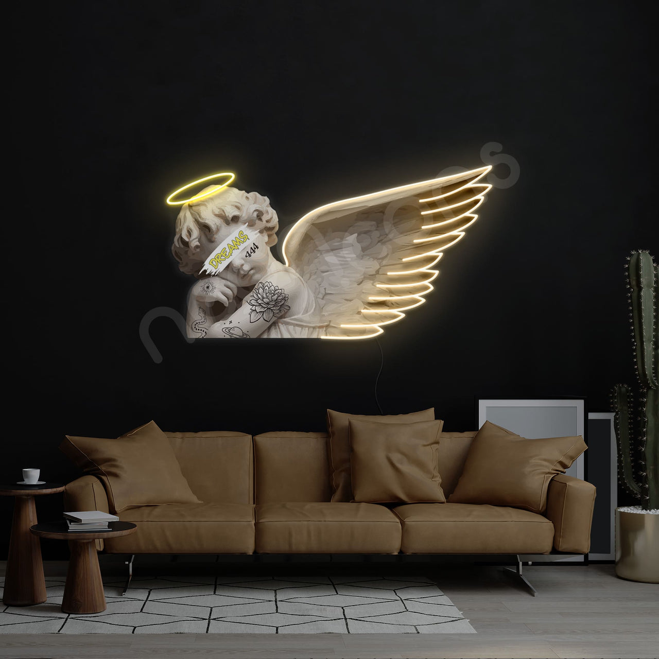 "Winging it" LED Neon x Acrylic Artwork by Neon Icons