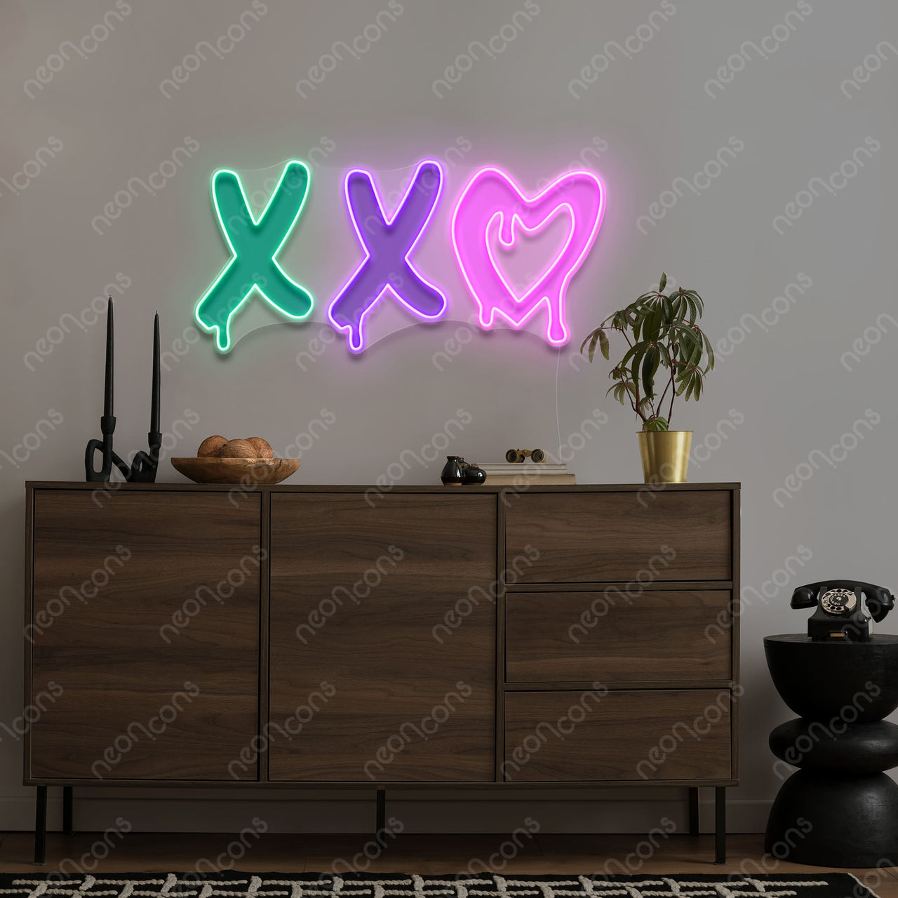 "XXO" LED Neon x Print by Neon Icons