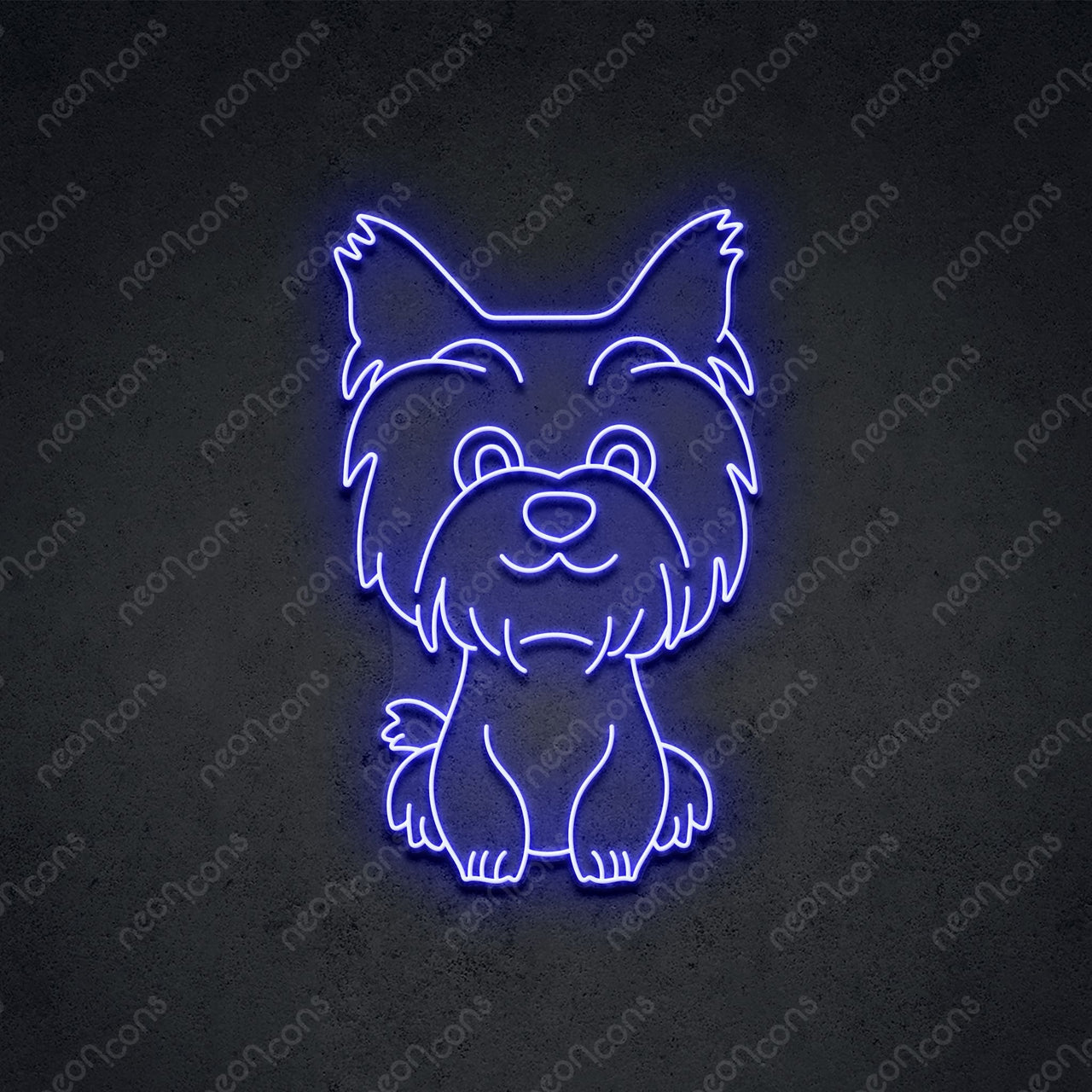 "Yorkshire terrier Puppy" LED Neon 60cm (2ft) / Blue / LED Neon by Neon Icons