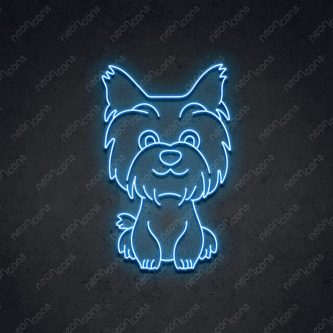 "Yorkshire terrier Puppy" LED Neon 60cm (2ft) / Ice Blue / LED Neon by Neon Icons