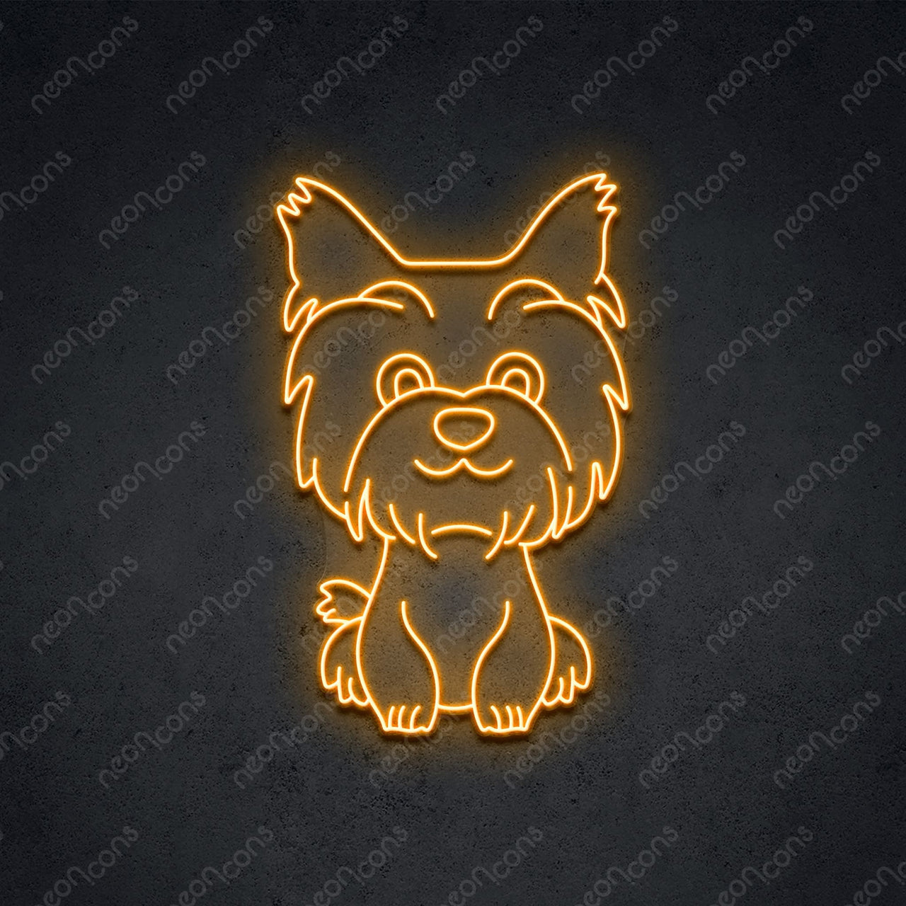 "Yorkshire terrier Puppy" LED Neon 60cm (2ft) / Orange / LED Neon by Neon Icons