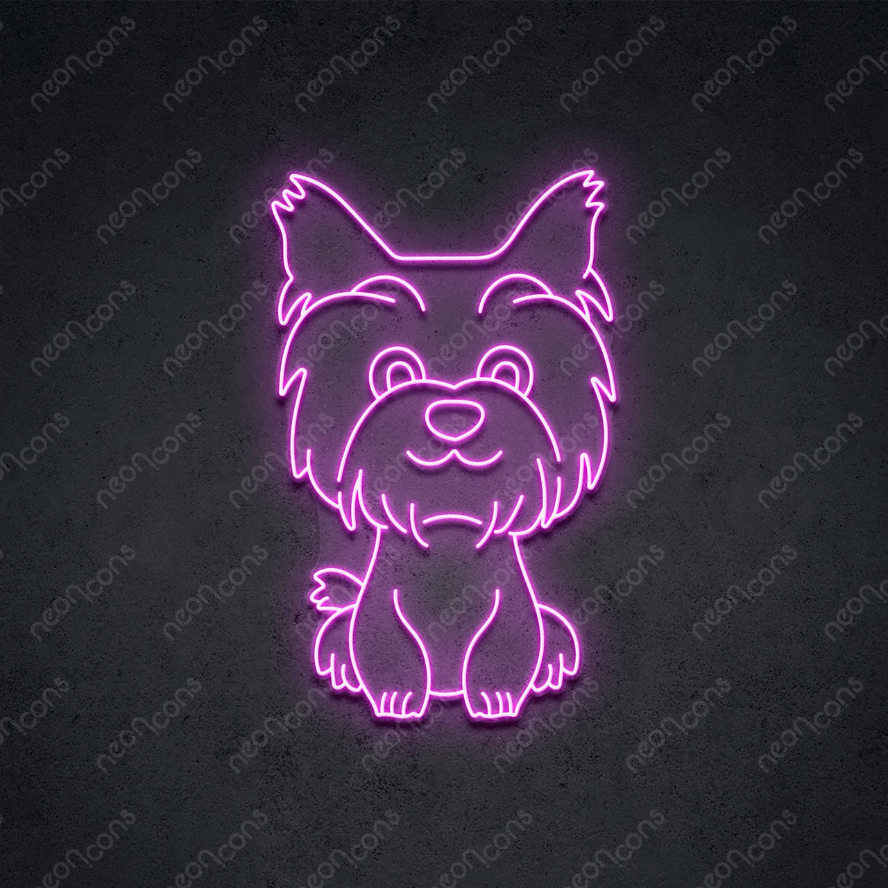 "Yorkshire terrier Puppy" LED Neon 60cm (2ft) / Pink / LED Neon by Neon Icons