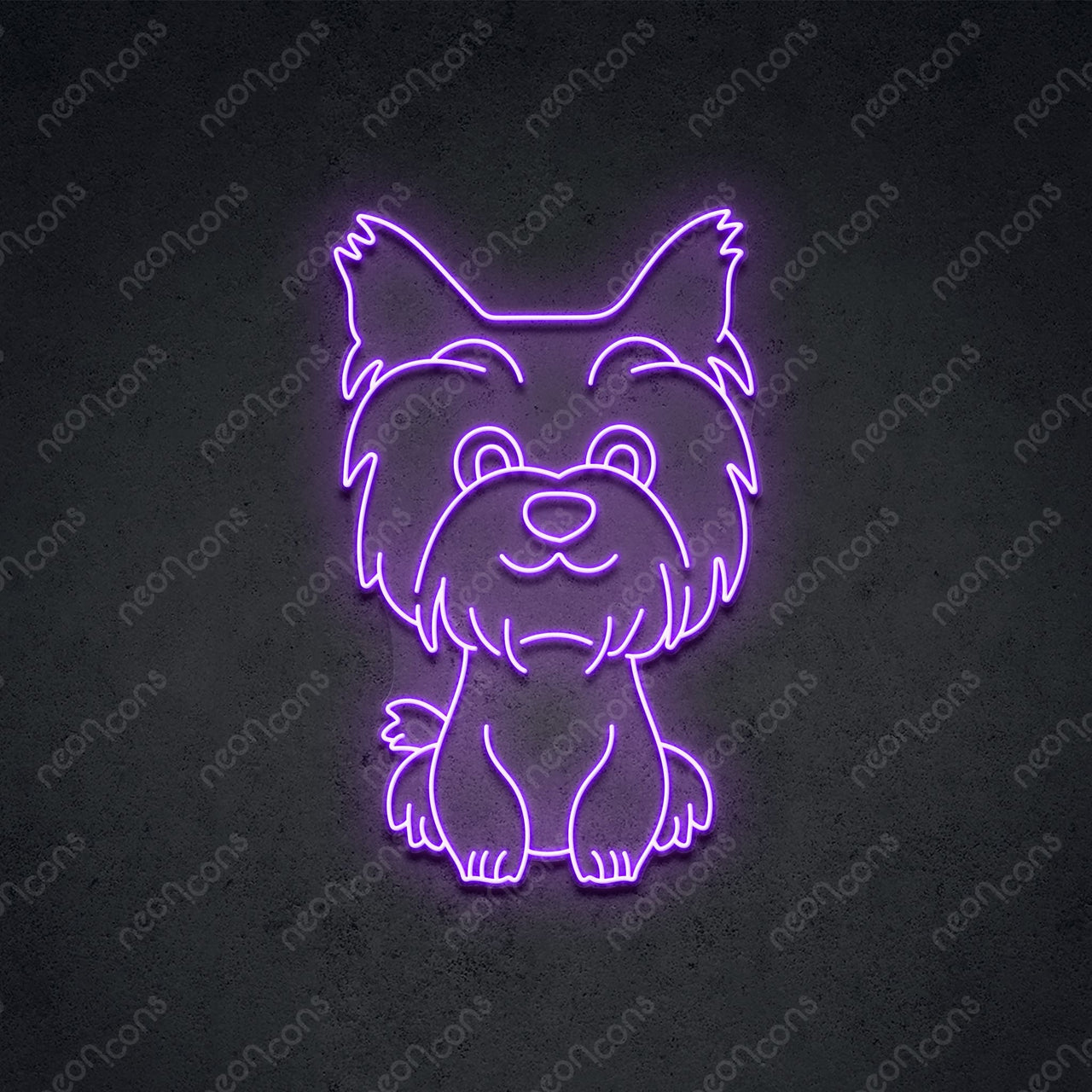 "Yorkshire terrier Puppy" LED Neon 60cm (2ft) / Purple / LED Neon by Neon Icons