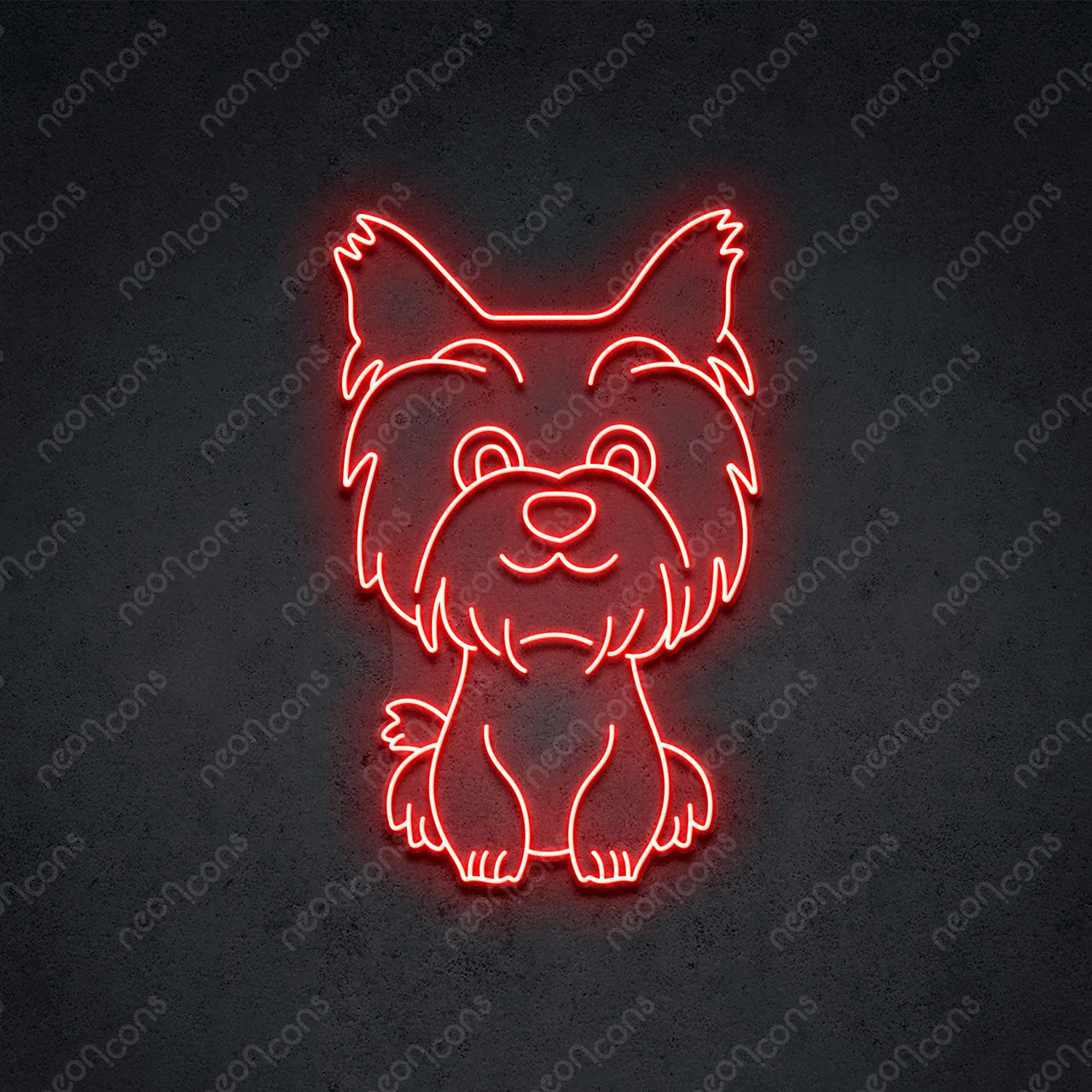 "Yorkshire terrier Puppy" LED Neon 60cm (2ft) / Red / LED Neon by Neon Icons