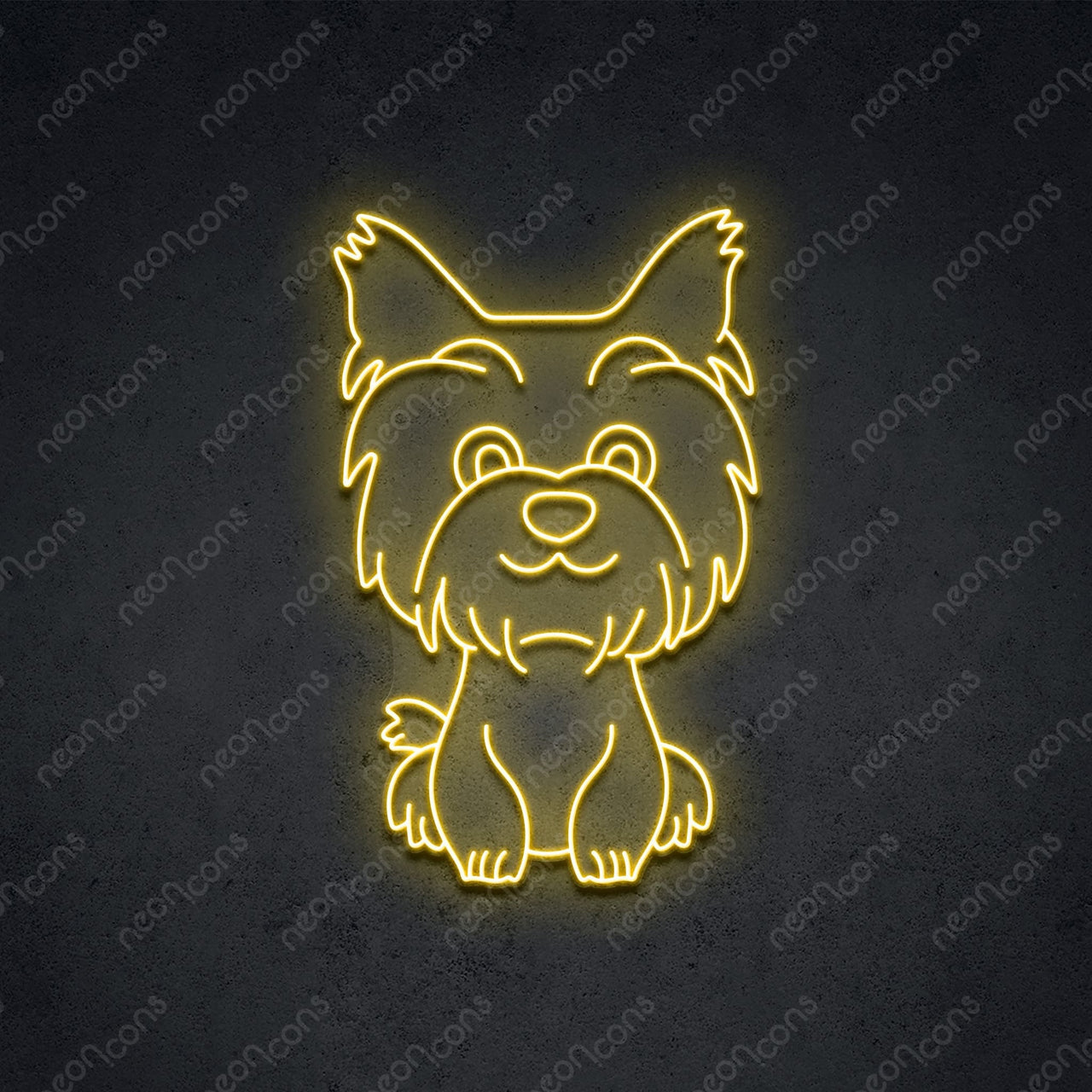 "Yorkshire terrier Puppy" LED Neon 60cm (2ft) / Yellow / LED Neon by Neon Icons