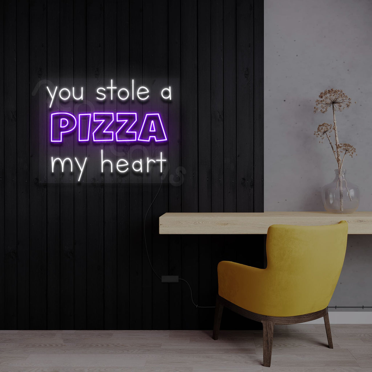 "You Stole" Neon Sign 60cm (2ft) / Purple / LED by Neon Icons