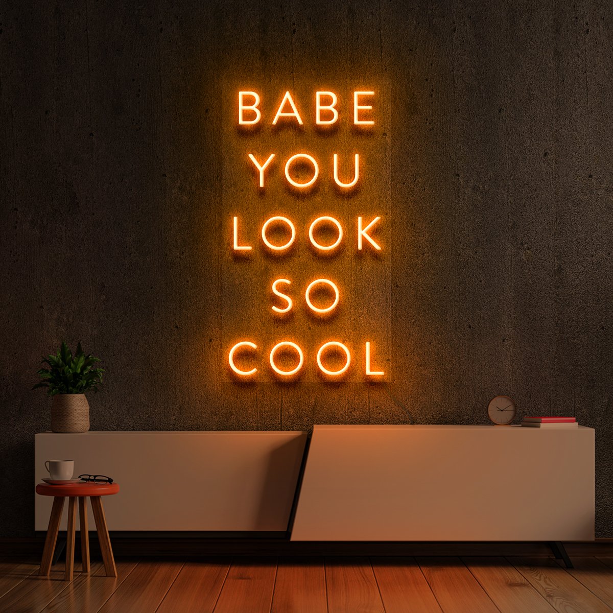 "Babe You Look So Cool" Neon Sign by Neon Icons