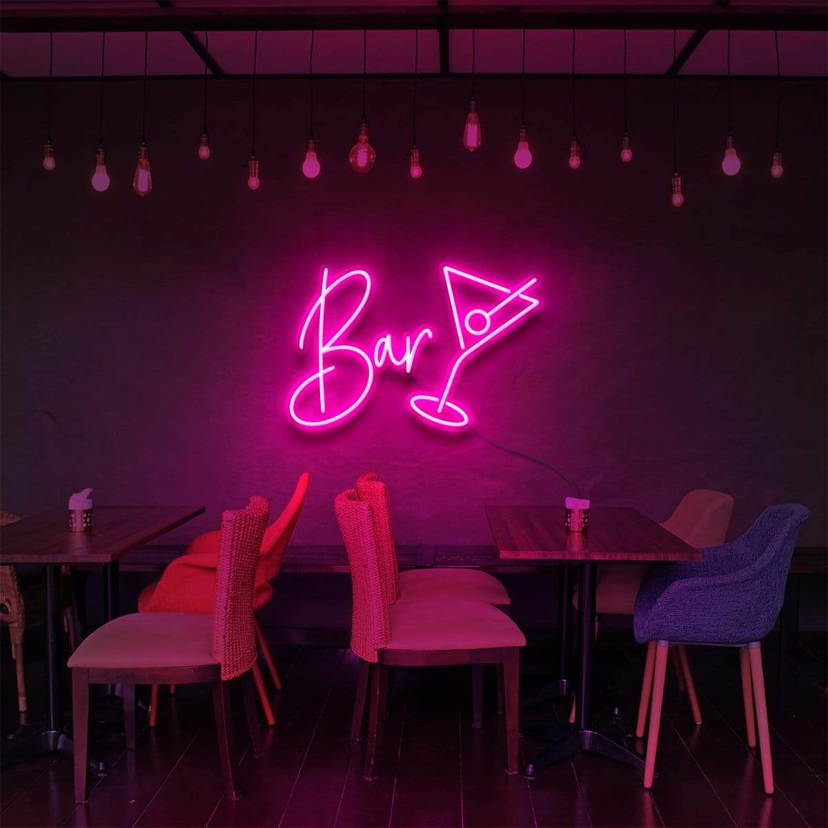 "Bar" Neon Sign for Bars & Restaurants 60cm (2ft) / Pink / LED Neon by Neon Icons