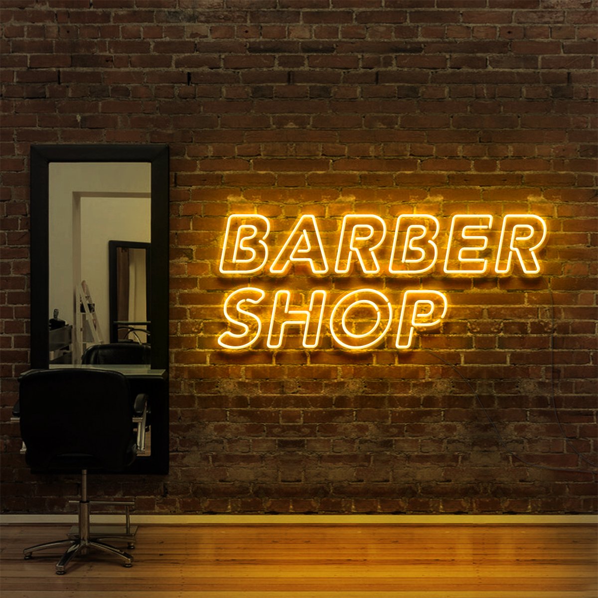"Barbershop" Neon Sign for Hair Salons & Barbershops by Neon Icons