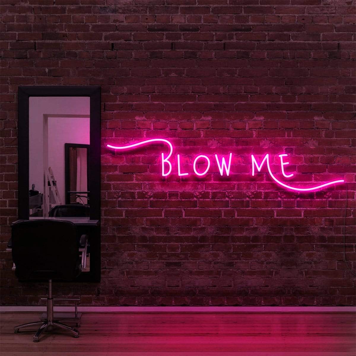 "Blow Me" Neon Sign for Hair Salons & Barbershops 60cm (2ft) / Pink / LED Neon by Neon Icons
