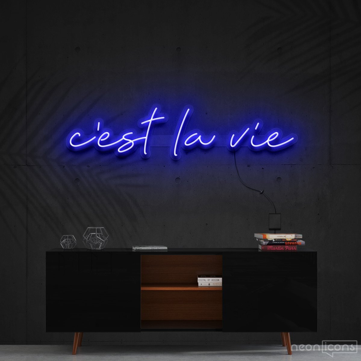 "C'est La Vie" Neon Sign 60cm (2ft) / Blue / Cut to Shape by Neon Icons