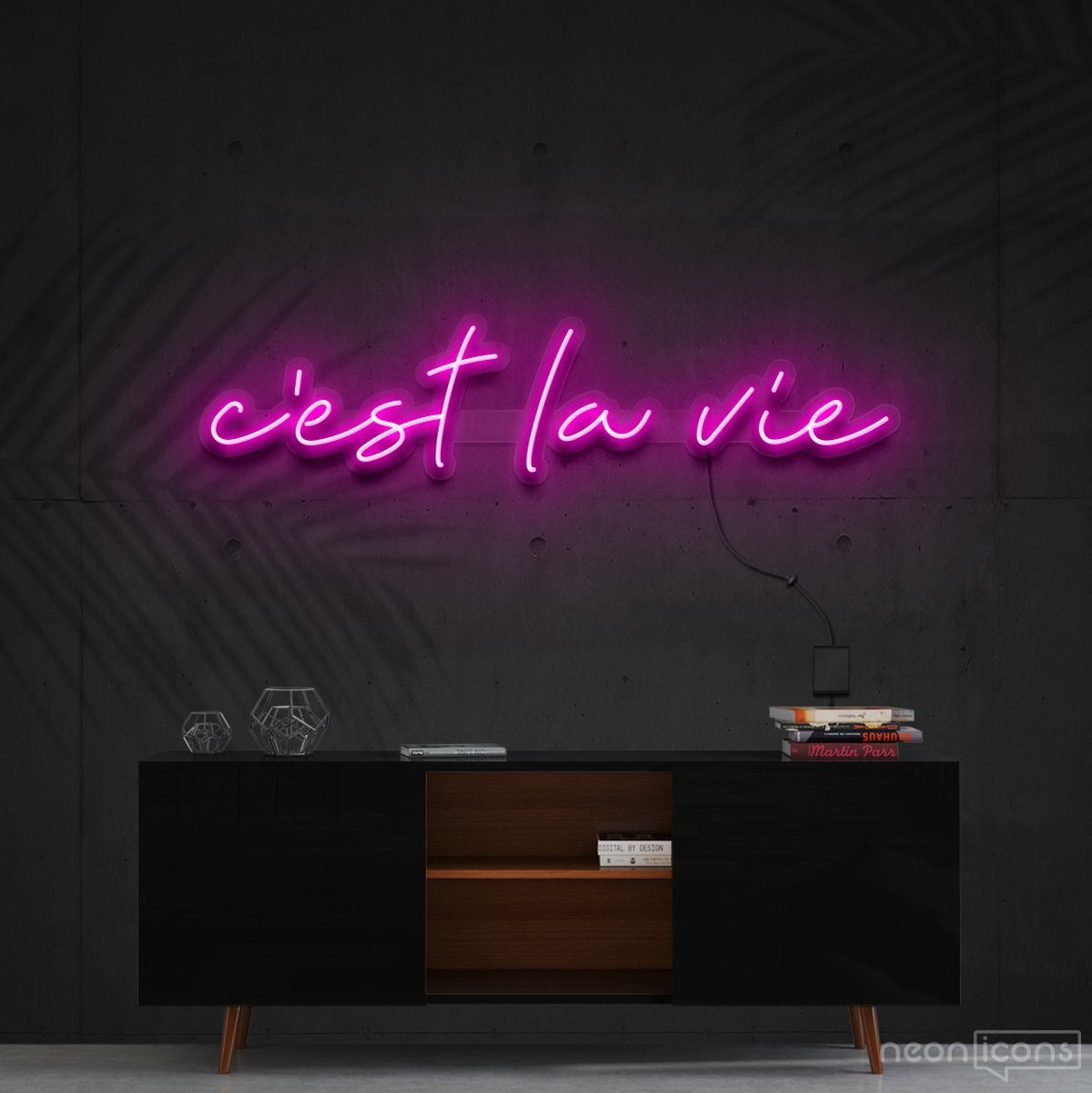 "C'est La Vie" Neon Sign 60cm (2ft) / Pink / Cut to Shape by Neon Icons