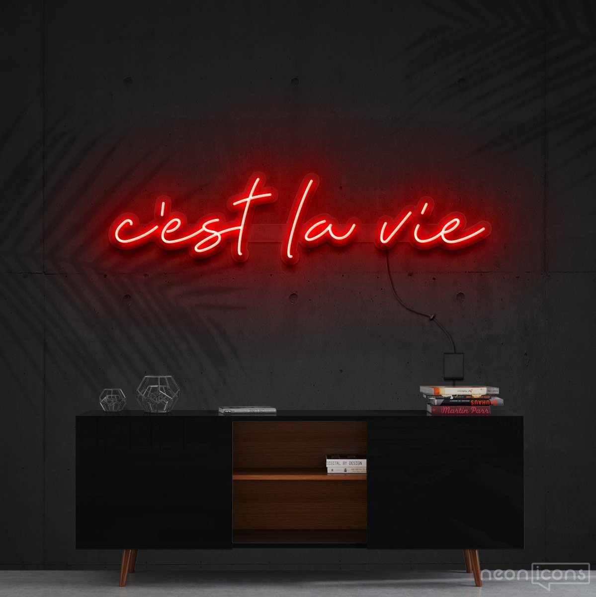 "C'est La Vie" Neon Sign 60cm (2ft) / Red / Cut to Shape by Neon Icons