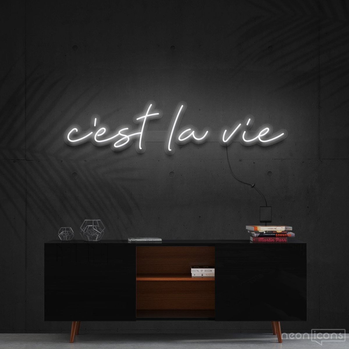 "C'est La Vie" Neon Sign 60cm (2ft) / White / Cut to Shape by Neon Icons