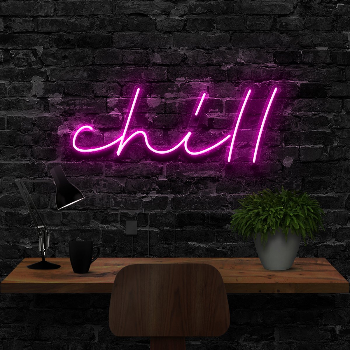 "Chill" Neon Sign 40cm (1.3ft) / Pink / LED Neon by Neon Icons