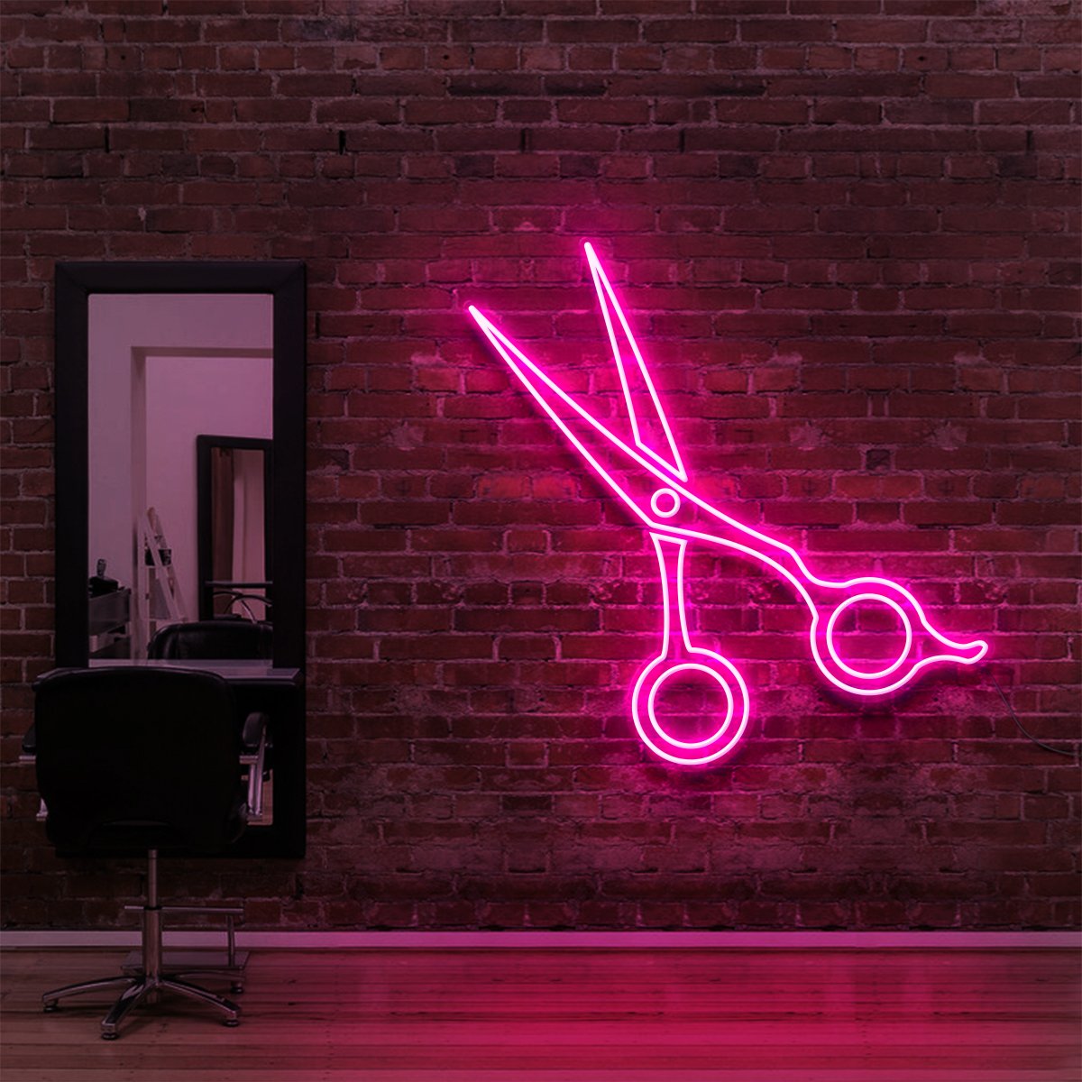 "Clippers" Neon Sign for Hair Salons & Barbershops 60cm (2ft) / Pink / LED Neon by Neon Icons