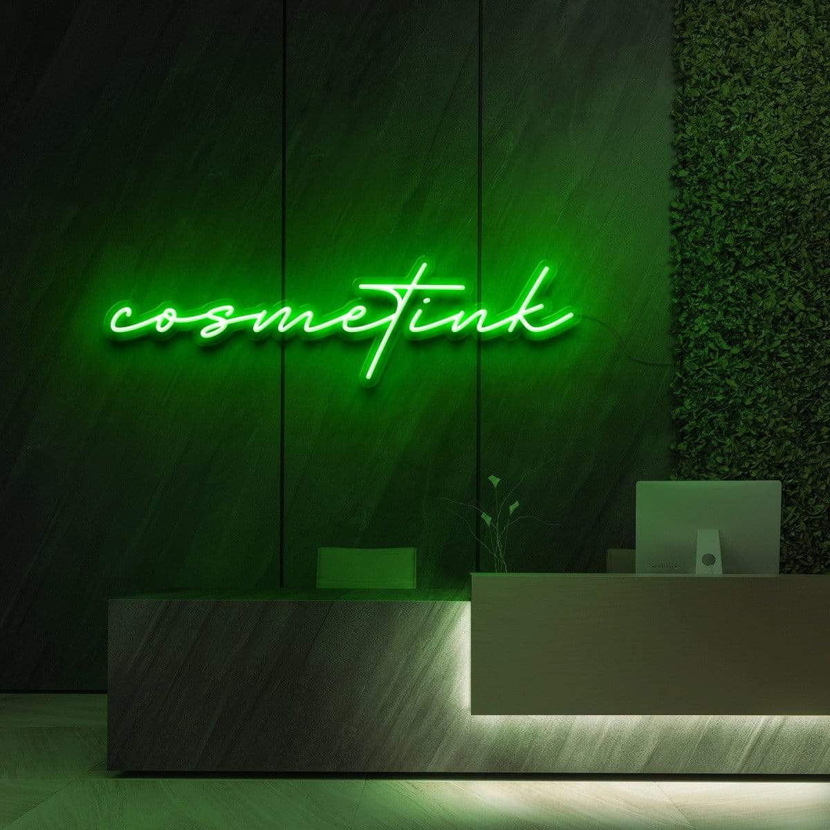 "Cosmetink" Neon Sign for Beauty & Cosmetic Studios 90cm (3ft) / Green / LED Neon by Neon Icons