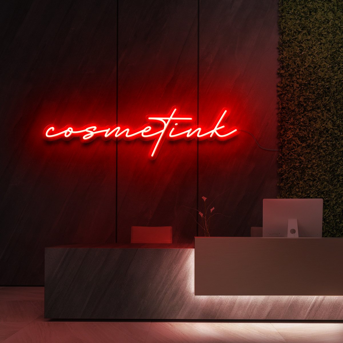 "Cosmetink" Neon Sign for Beauty Salons & Cosmetic Studios by Neon Icons