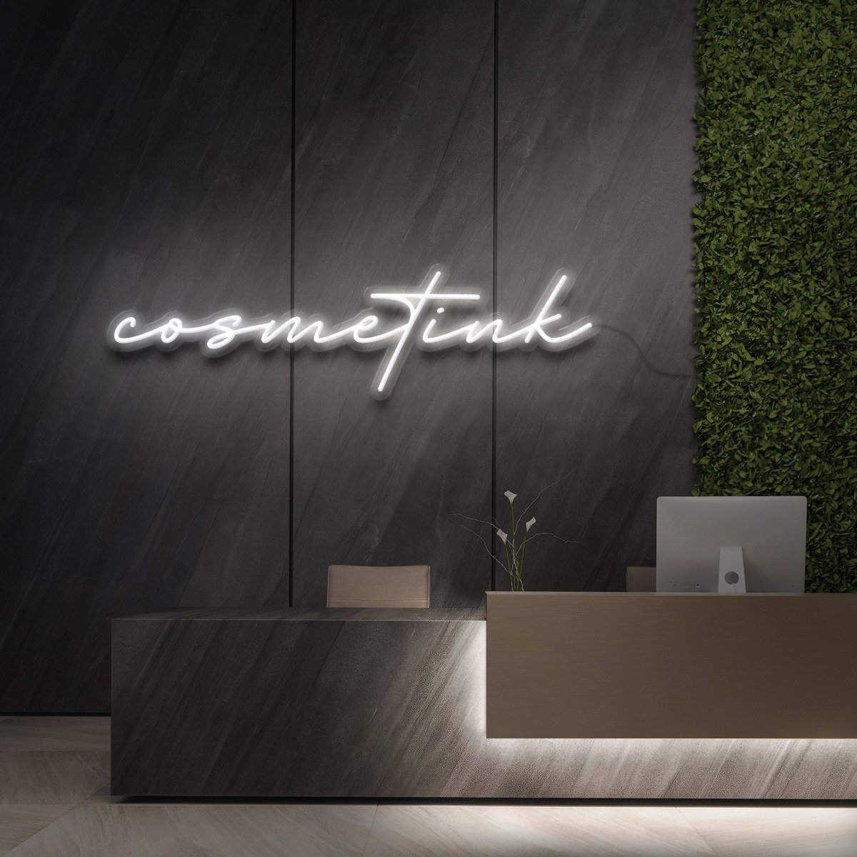 "Cosmetink" Neon Sign for Beauty Salons & Cosmetic Studios by Neon Icons
