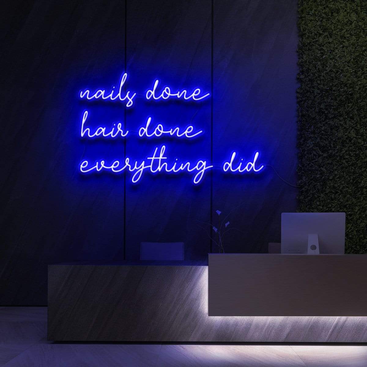 "Everything Did" Neon Sign for Beauty & Cosmetic Studios 90cm (3ft) / Blue / LED Neon by Neon Icons