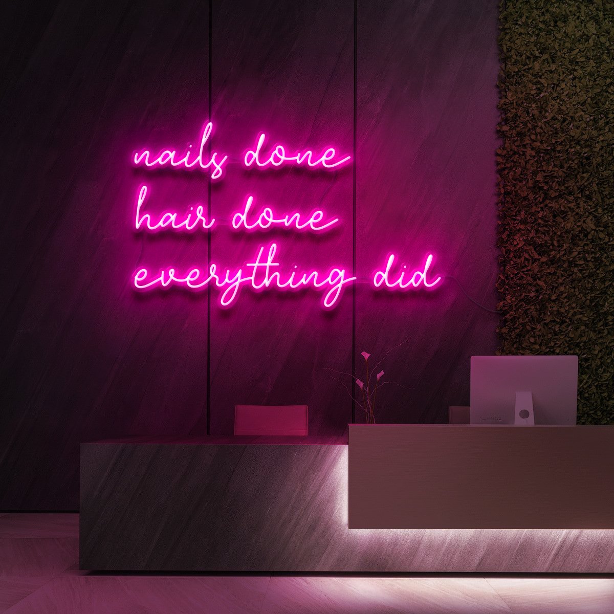 "Everything Did" Neon Sign for Beauty Salons & Cosmetic Studios 90cm (3ft) / Pink / LED Neon by Neon Icons