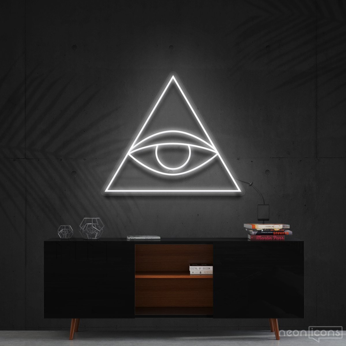 "Evil Eye" Neon Sign 60cm (2ft) / White / Cut to Shape by Neon Icons