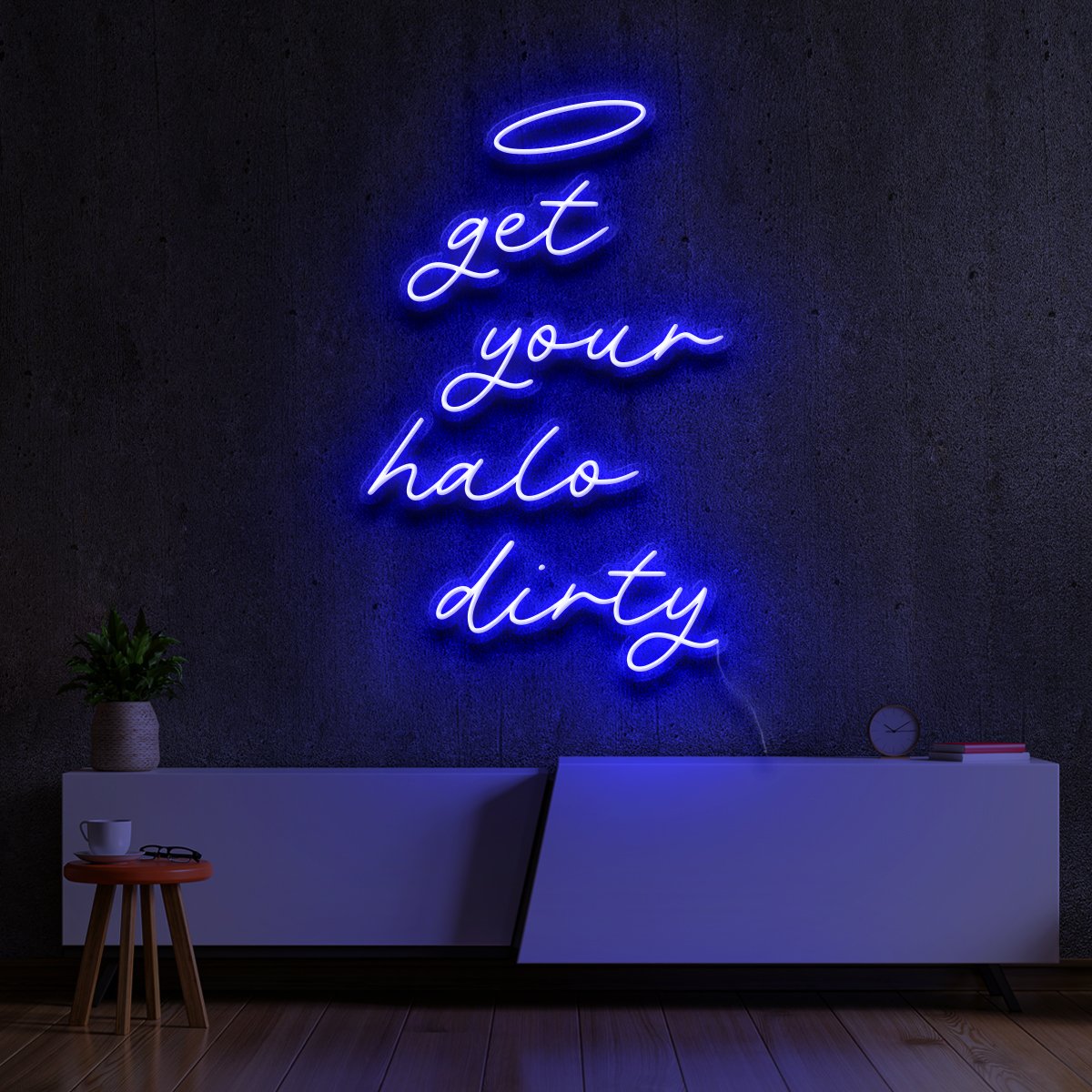 "Get Your Halo Dirty" Neon Sign by Neon Icons