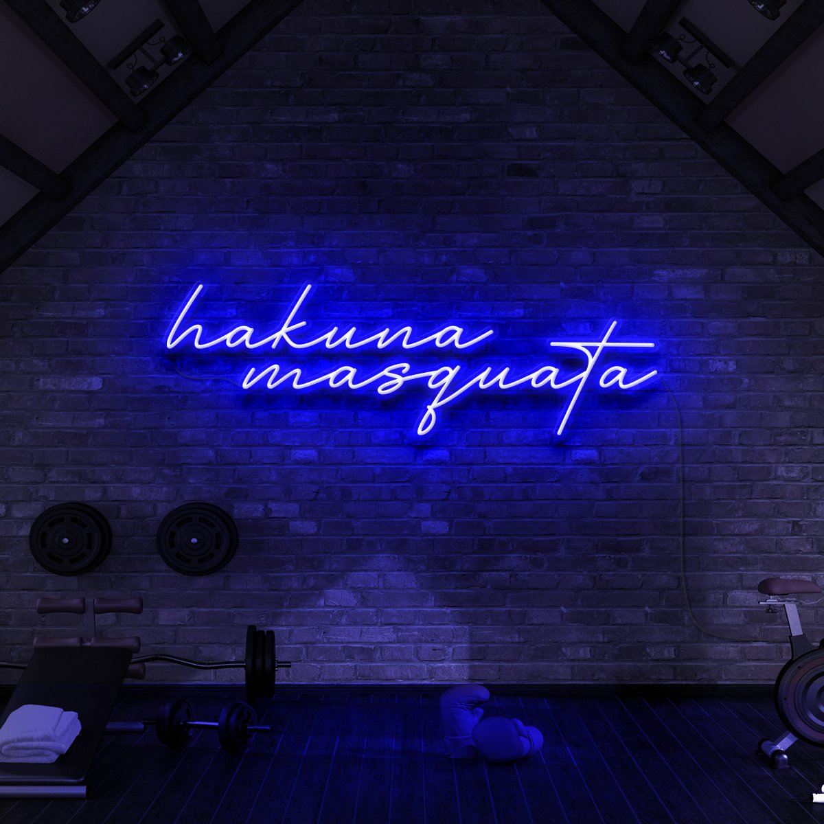 "Hakuna Masquata" Neon Sign for Gyms & Fitness Studios by Neon Icons