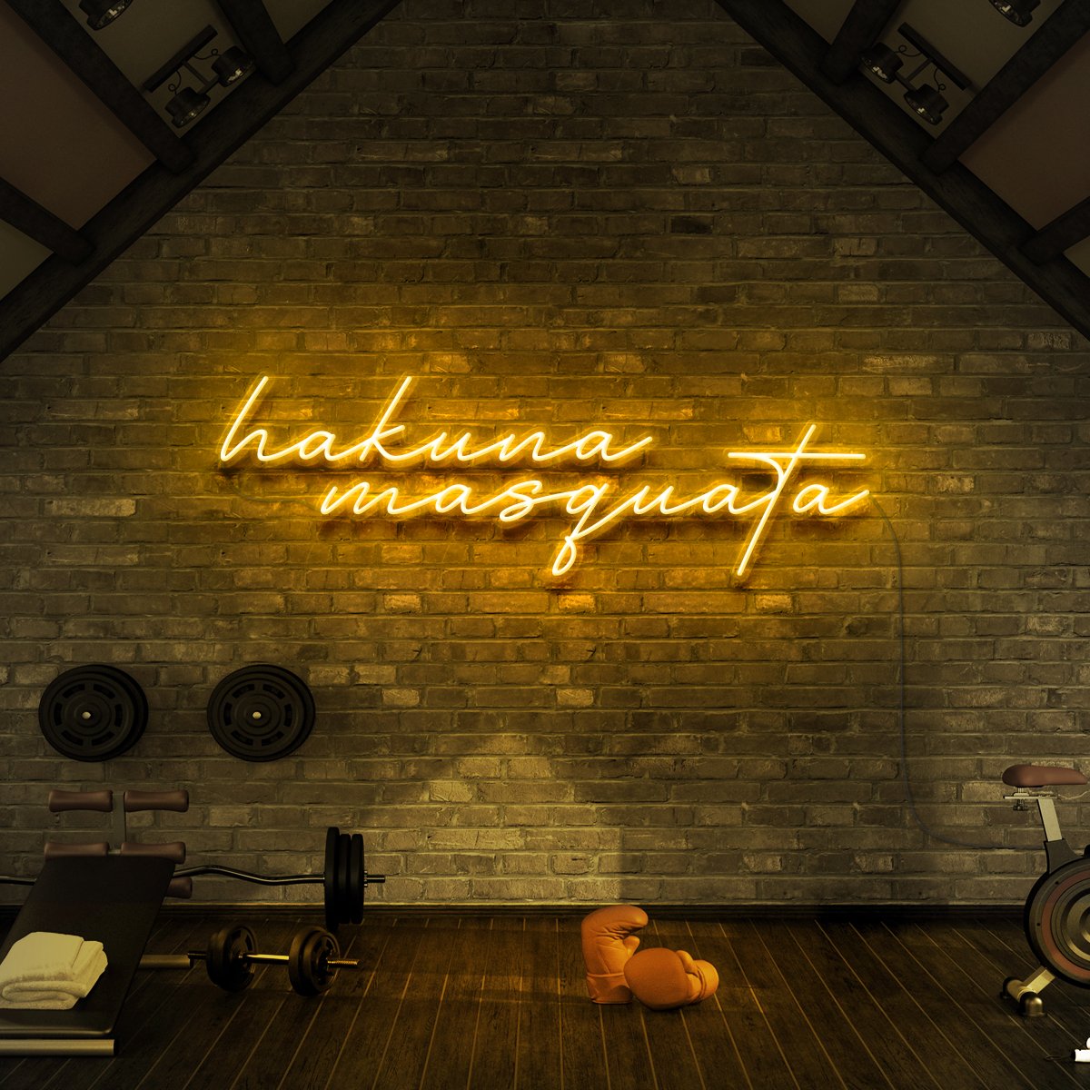 "Hakuna Masquata" Neon Sign for Gyms & Fitness Studios by Neon Icons