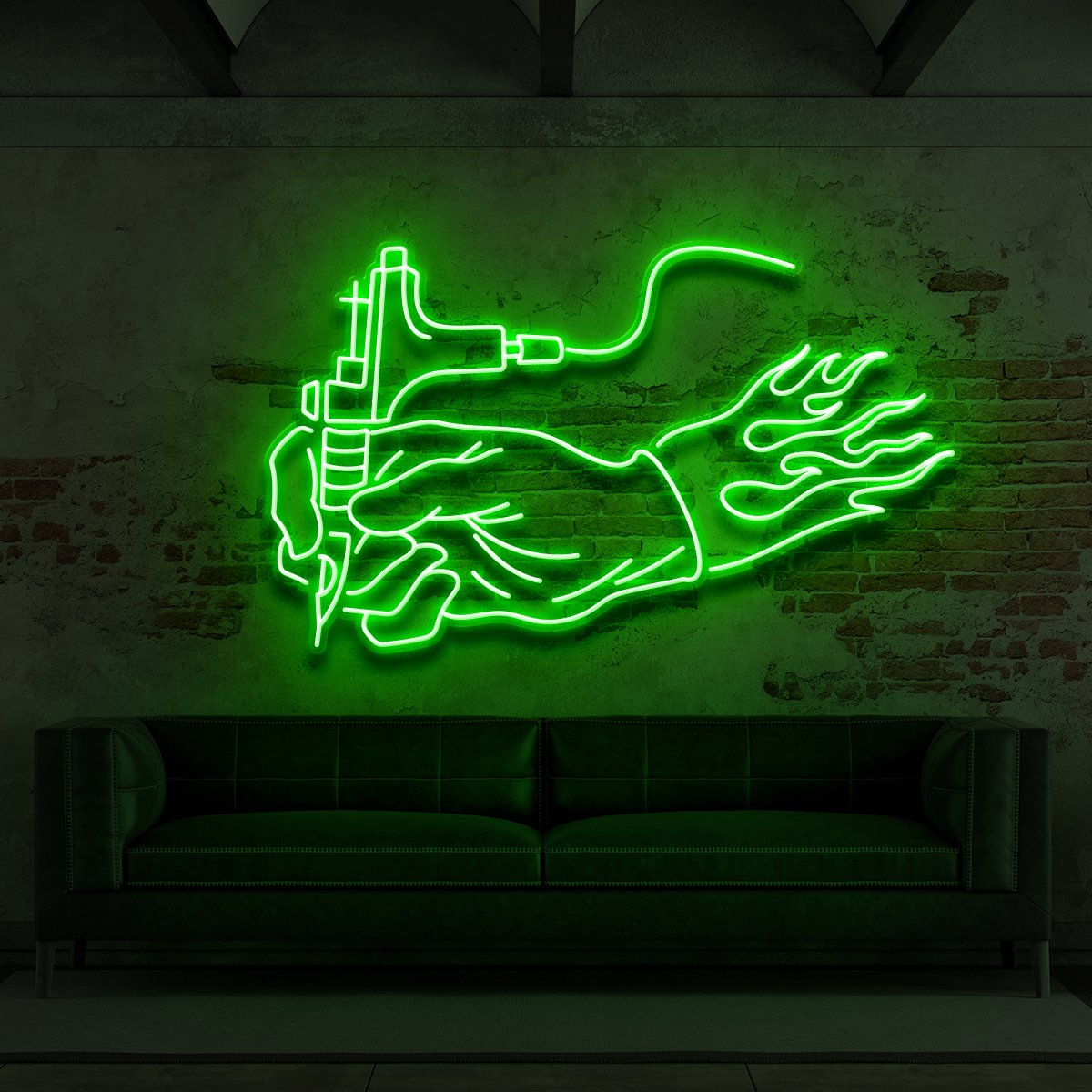 "Hand of an Artist" Neon Sign for Tattoo Parlours by Neon Icons